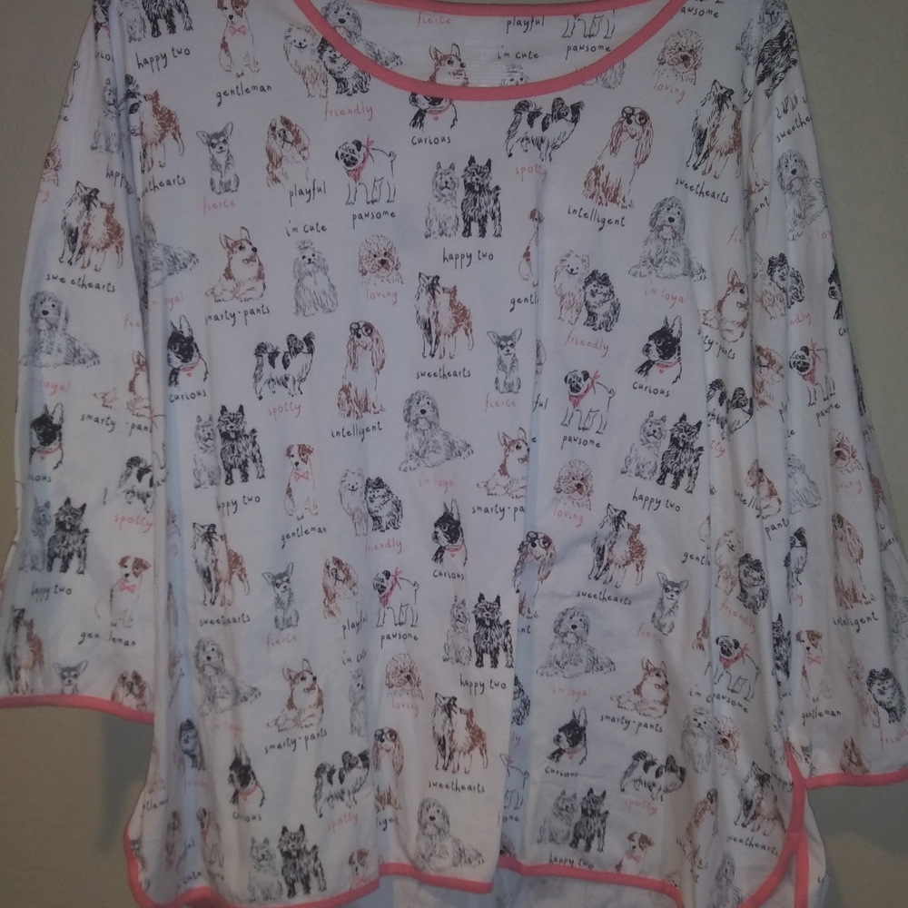 NWOT Dog Themed Pajamas Set
